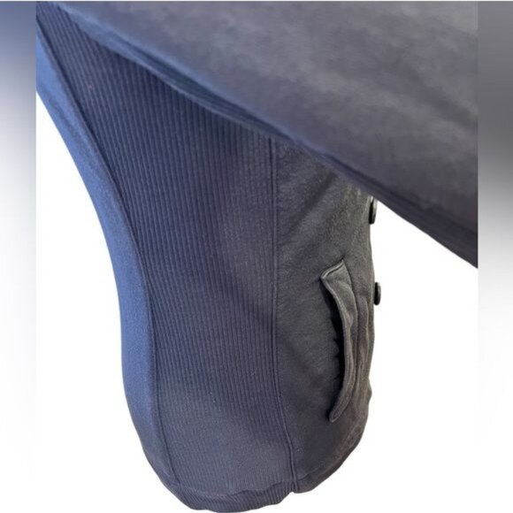 James Perse Blazer Jacket 100% Cotton Double Breasted Gray Size 1 Small - Picture 7 of 11